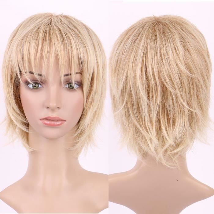 Perruque Femme 100% Cheveux Humains Courte Blonde Ref KRYSTIE 22 - Neuf Avec étiquettes - Taille Bonnet Moyen