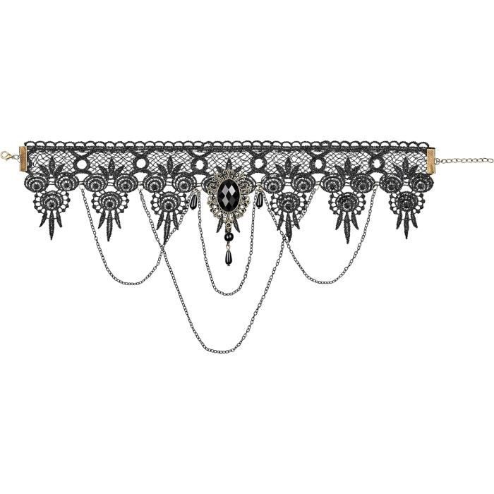 Collier Perles Halloween Citrouille - Bijou Gothique Fantaisie Pour Femmes - Fêtes Et Cosplay