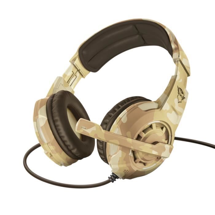 Trust Gaming GXT 310D Radius Casque Micro pour Consoles et PC Camo Désert