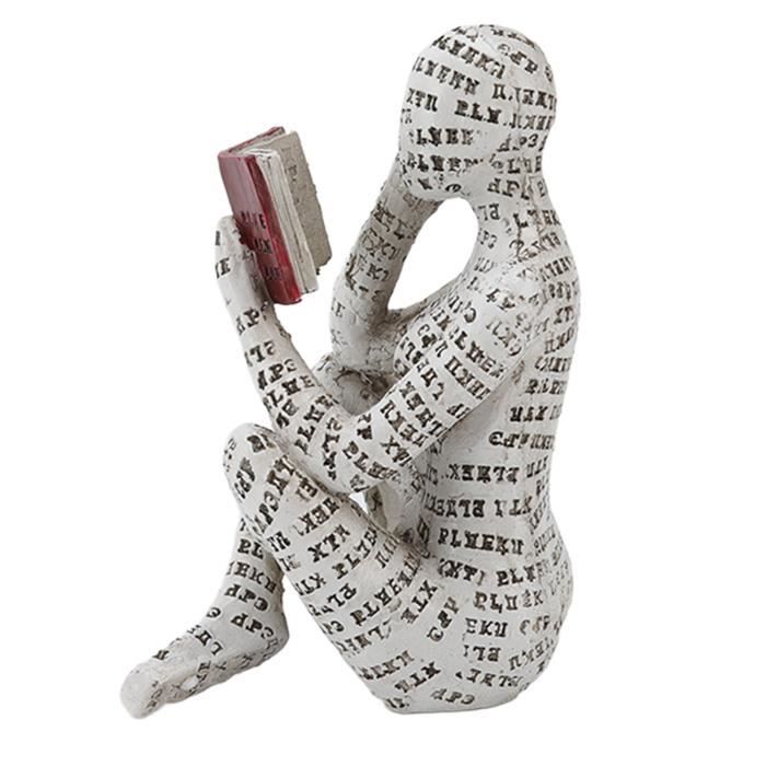ZDNT Statue Femme Lisant – Figurine Résine Abstraite Lectrice Pour Étagère Et Déco Intérieure