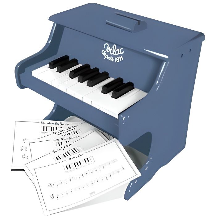 Piano En Bois Laque Bleu 18 Touches Avec Partitions Jouet Musical Vilac Instrument De Musique Enfant Cdiscount Jeux Jouets