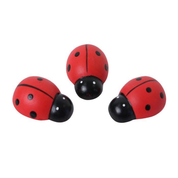 Lot De 80 Mini Coccinelles Décoratives En Plastique Pour