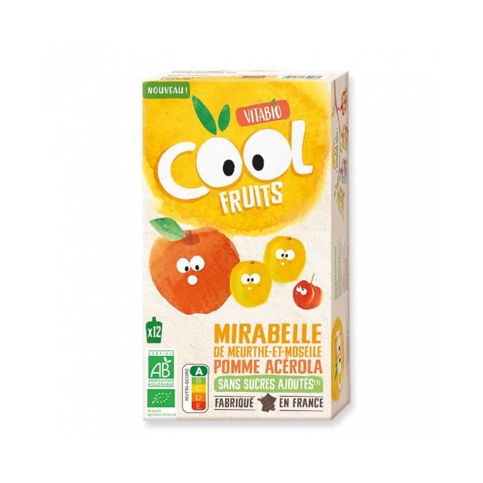 Vitabio Cool Fruits Mirabelle Pomme Bio Gourde 12x90g Cdiscount Au Quotidien
