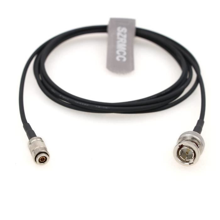 Cable HD-SDI ángulo Recto A BNC Para Blackmagic - 30cm, RG179, 75 Ohmios, Conector Mini BNC