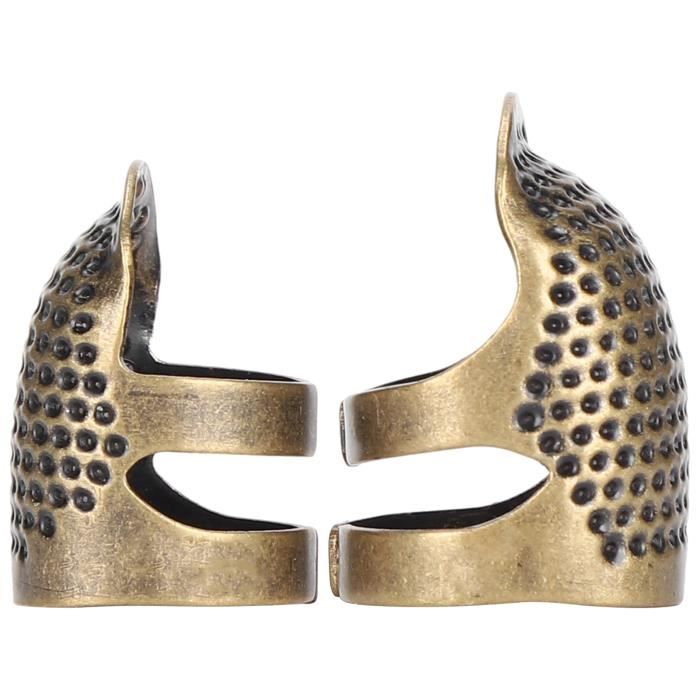4 Dés à Coudre En Métal ZEACCT - Protection Doigts Rainure Nid D'Abeille - Argent, Or, Bronze