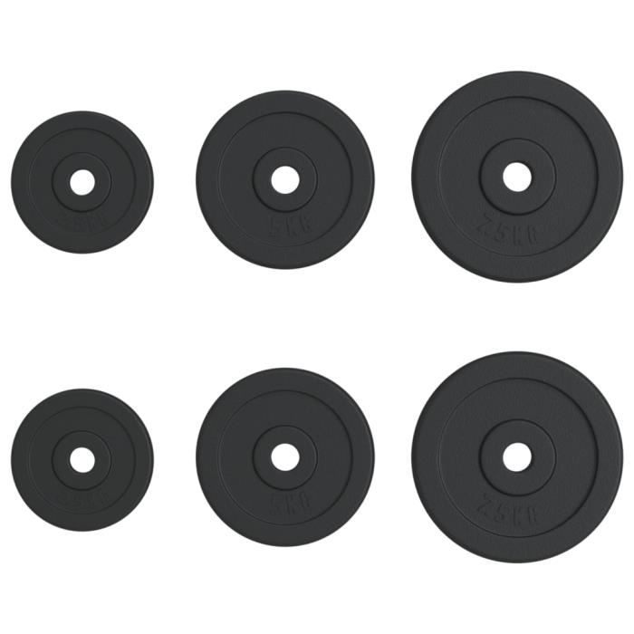 Set De Poids De Fonte Marbo Sport 60 Kg - 2x20 Kg + 2x10 Kg, Plaques Slim