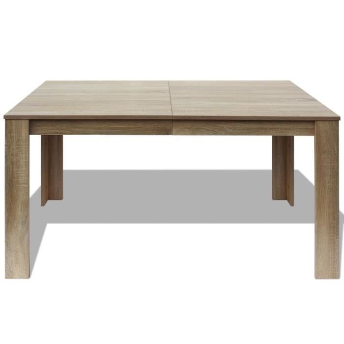 Zerodis Table de salle à manger 140 x 80 x 75 cm chêne HB042