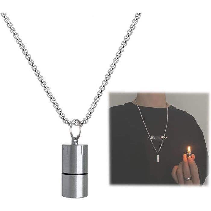 Titanium Mini Lighter Necklace Lighter Necklace Punk Tool Pendent
