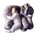 bébé l'éléphant dormir poupée peluche oreiller 60CM Gris-1