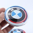 KIT 7 Badge LOGO Embleme BMW Édition 50e Anniversaire Capot 82mm+ Coffre 74mm +Volant + 4 X Cache Moyeu 68mm-1