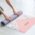 Tapis de yoga antidérapant MAT-G50 ROSE 173x61x0.5cm - FITFIU Fitness-1
