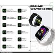 Realme Watch 2 Pro - Montre connectée - 90 modes sport - Grand écran couleur 4,4cm (1.75") - Autonomie 14j - IP68 - Noir-1