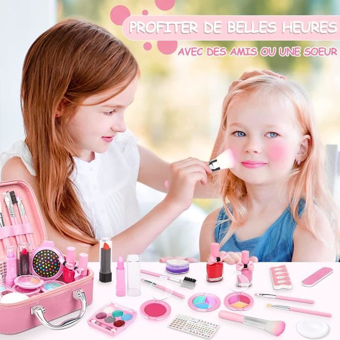 Seciie Jouet Maquillage Fille Malette Coiffure 13 Pièces Coffrets
