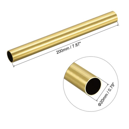 Tige Laiton Solide 6mm Diamètre X 200mm Longueur - Barre Ronde Pour Bricolage