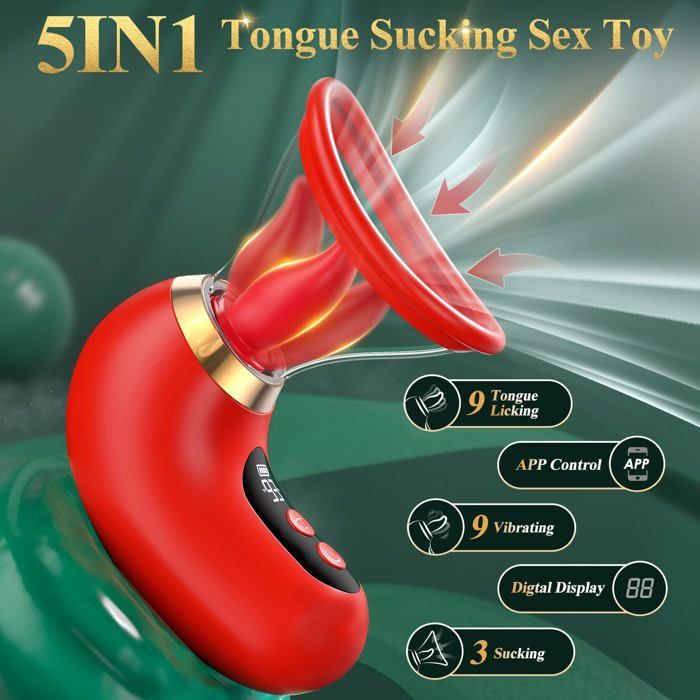 Vibromasseur Jouets sexuels pour adultes pour femmes - Vibromasseur   succion 5 en 1 Rose Sex Toy, 3 succions, 9 lchages de langu - Cdiscount  Boutique Erotique