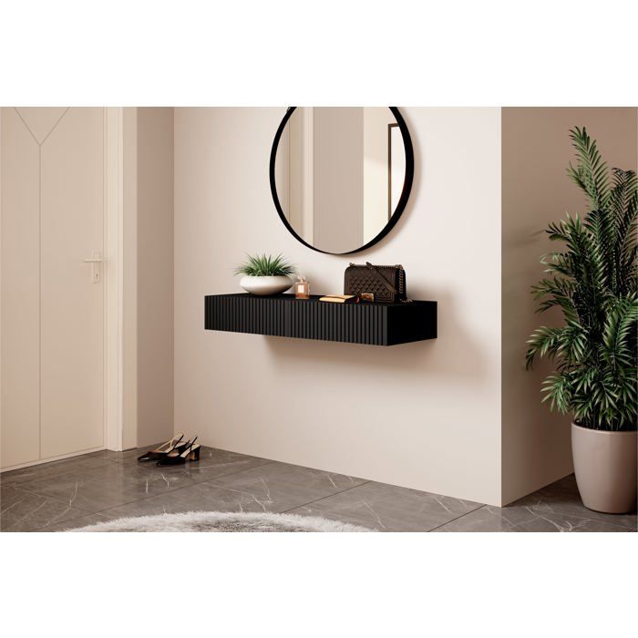 Coiffeuse suspendue avec tiroirs Nicole 100 cm - Moderne et minimaliste ...