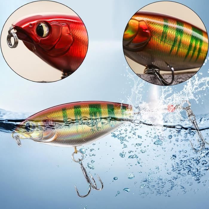 Pas de lumineux--Lot'appâts souples pour la pêche, pack de leurres pour attraper des poissons