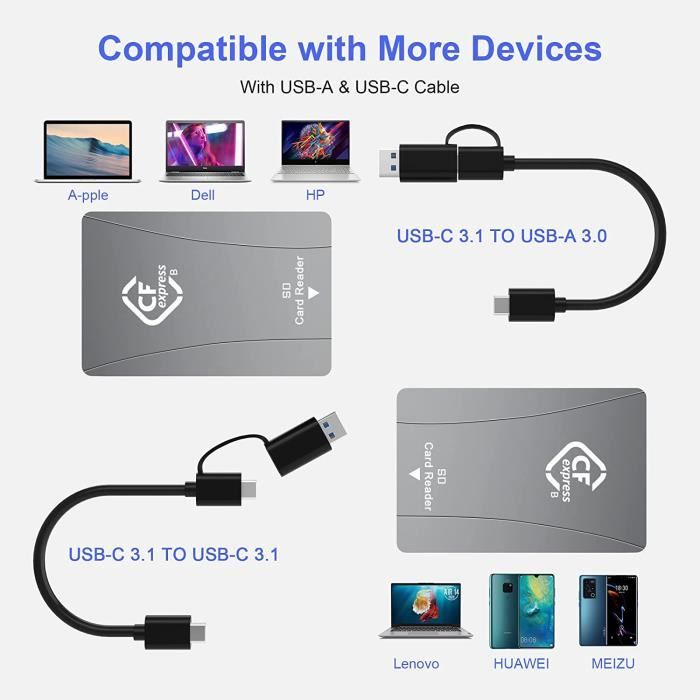 Lecteur Cfexpress Type A, Usb 3.2 Gen 2 10Gpbs,Compatible Avec