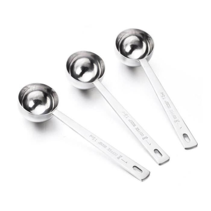Cuillère Doseuse Entonnoir 2 En 1 - Lot De 2 Avec Fond Coulissant - Pour Protéines, Café, épices - Design Anti-fuite, Précision