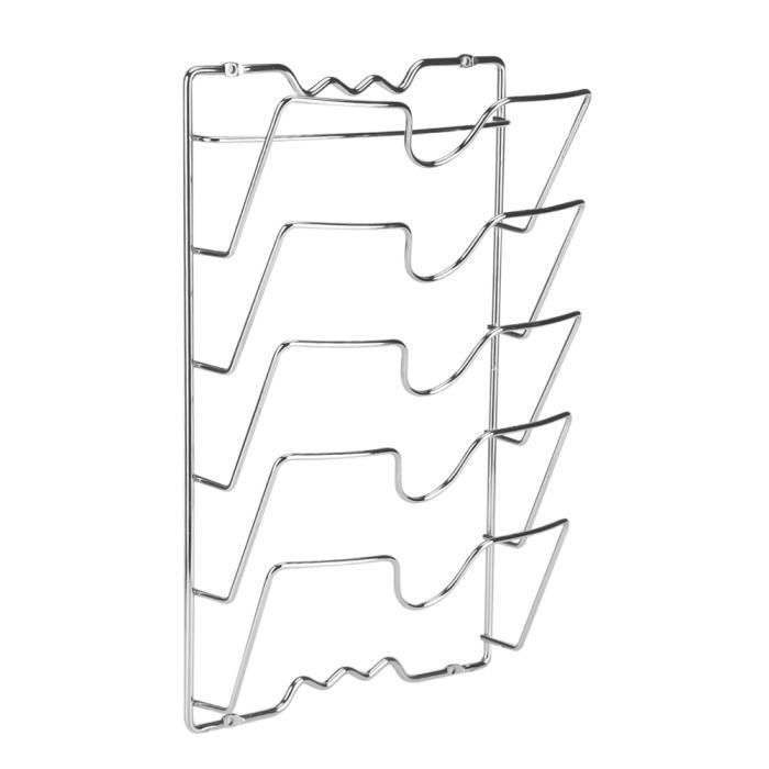 Support Mural Pour Couvercles De Casseroles - Lot De 6 Paires - Réglable, En Plastique ABS - Pour Ranger Couvercles Et Planches