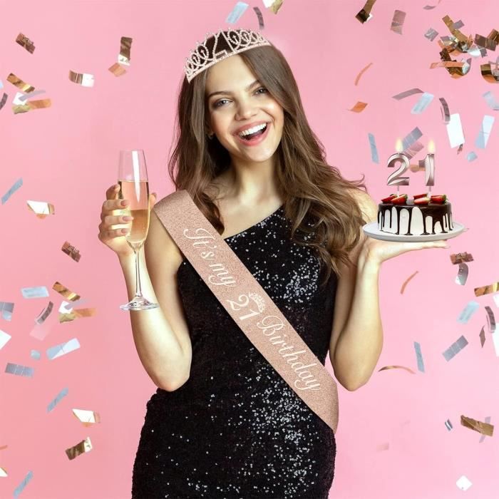 Carte Joyeux Anniversaire 21 Ans - Pour Elle - Marque Carte Blanche - Neuf Sous Cellophane