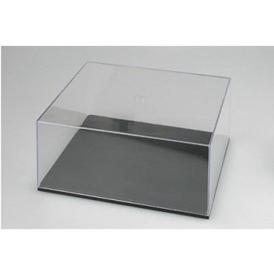 Trumpeter Vitrines TRU09808-316 mm x 276 mm x 136 mm, Base Noire et Couvercle Transparent