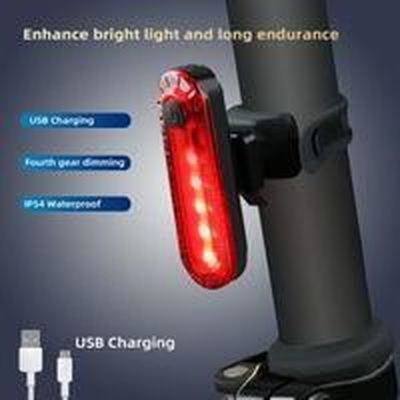 Feux Arrière De Vélo Led Usb Étanche - Blanc - Pour être Vu