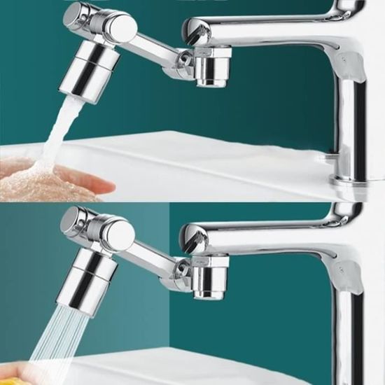 Rallonge d'anti-éclaboussures de robinet, pivotant à 1440°, 2 modes de  sortie d'eau, pour salle de bain de cuisine - Cdiscount Bricolage