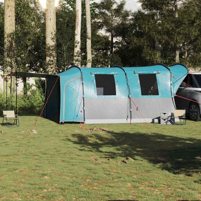 Tente De Voiture VidaXL 4 Personnes, Imperméable Bleue, 435x320x213 Cm – Camping