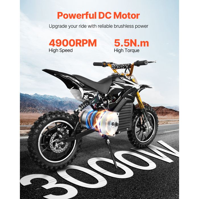 Moteur électrique 3000 W, 72 V CC sans balais, kit d'entraînement pour véhicule électrique avec contrôleur 80 A et poignée papillon pour scooters électriques, voitures pliantes, petites motos