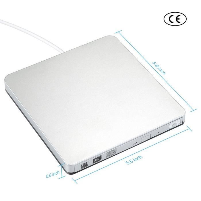 CABLING® Lecteur DVD - CD/ Graveur CD externe, Lecteur graveur compatible  avec Apple Mac OS : MacBook, MacBook Pr… - Cdiscount Informatique