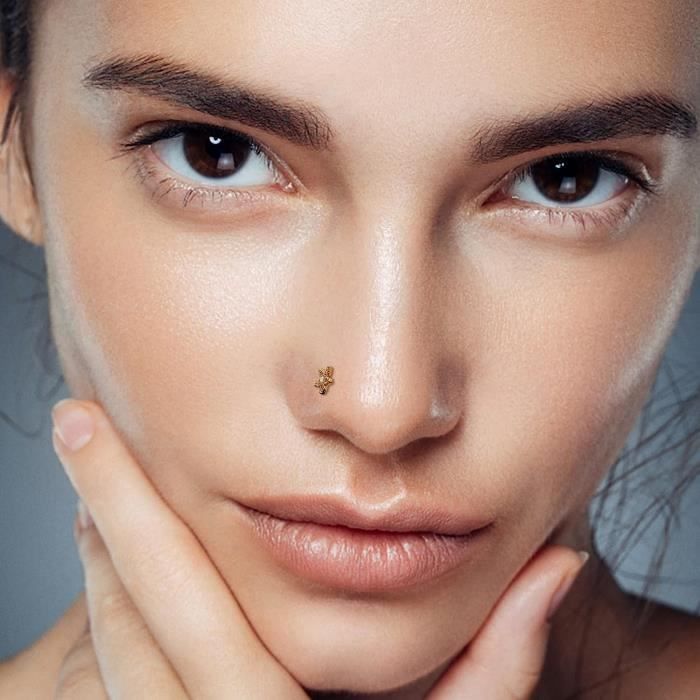 Gioielli Corpo Ipoaallergenici Piercing Naso 20G Acciaio Chirurgico - Con CZ E Placcatura Oro, Per Donne E Uomini Piercing Naso Brillantini - Foto 11