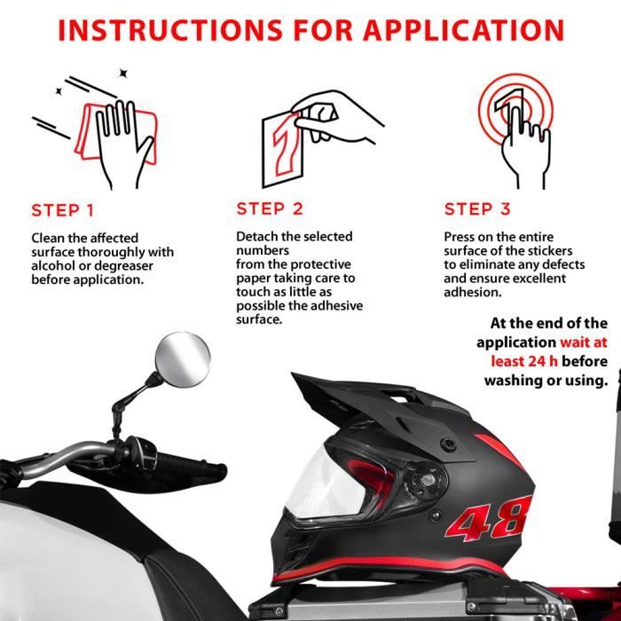 Sticker Alarme Voiture Kit De 2 Stickers Fond Rond Numéro Voiture - Numéro à Personnaliser Classeur Timbre - Foto 7