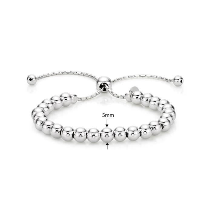 Diamond Treats Bracelet boules femme en argent massif 925 tr s
