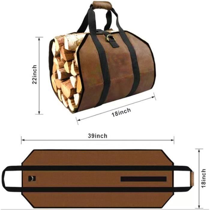 Zerone Fournitures de bois de chauffage Sac fourre-tout multifonctionnel en  toile de sac de bois de chauffage portable pour la - Cdiscount Bricolage