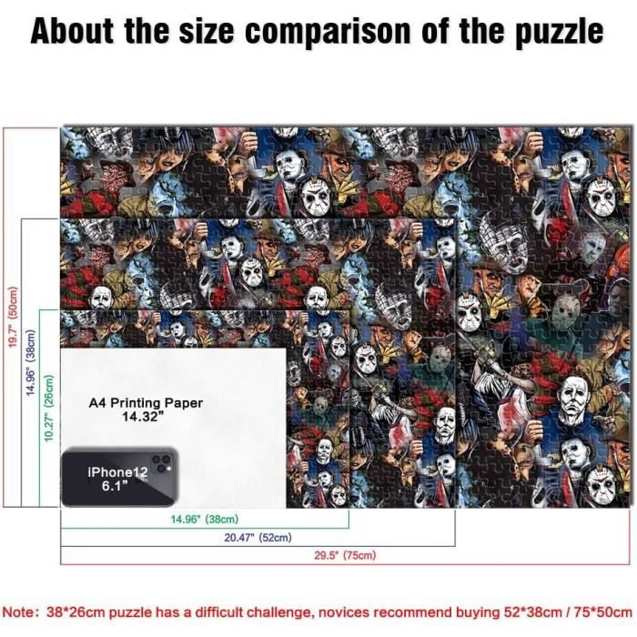 Puzzle 500 Pièces Adulte - Maison Clown Halloween - 27 X 20 Cm - Neuf Sous Film