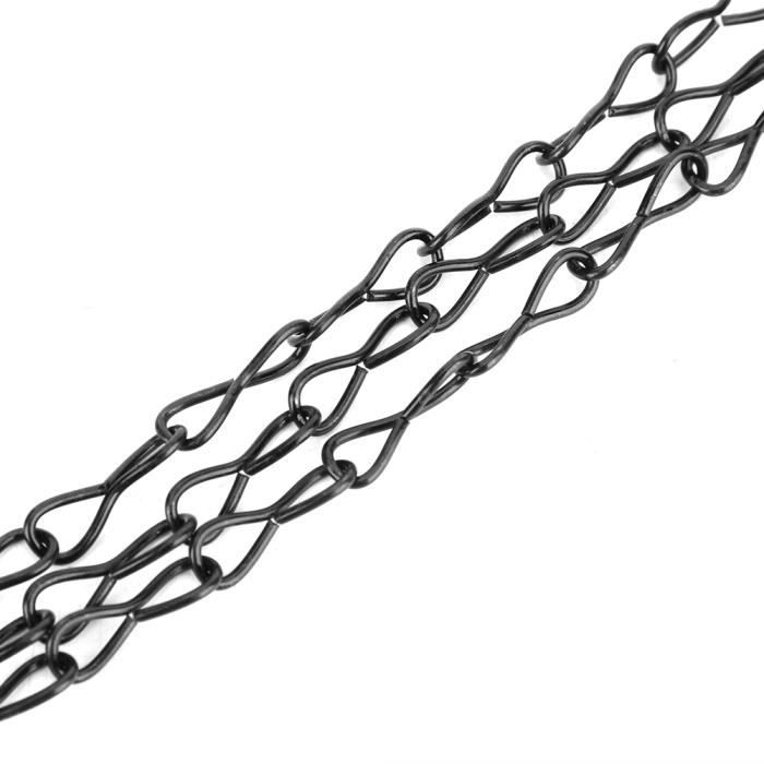 PUERHUACI Chaînes De Suspension Pour Pots De Fleurs - 6 Pièces Métal Noir Avec Crochets - Jardinière Décorative