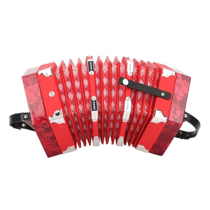 Accordéon Concertina Portable Professionnel - Bleu Ciel, Avec Sac De Transport, Pour Adultes Et Enfants - 7