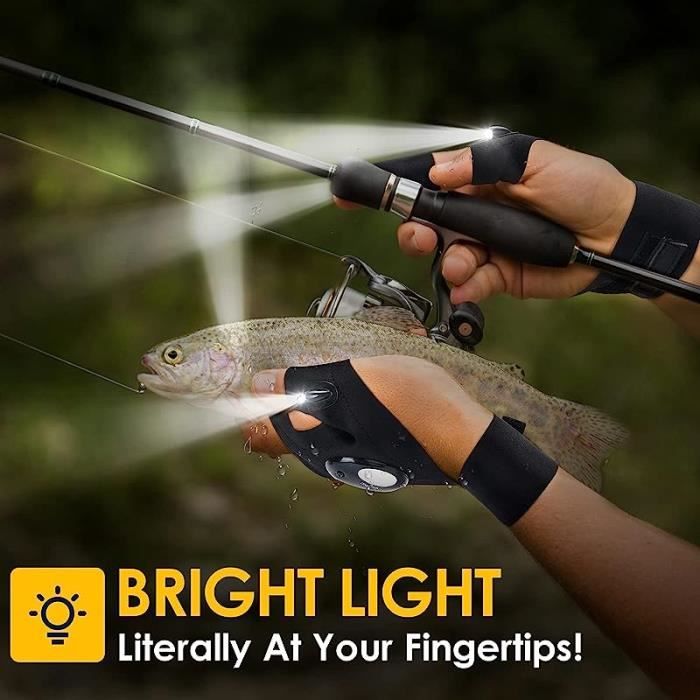 Gants LED Rechargeables Hinshark - Pour Pêche, Bricolage, Camping - Cadeau Homme Pratique