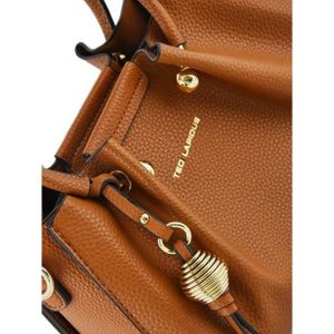 Cartable / Porte-documents Ted Lapidus Simili-cuir Marron Grainé - Occasion - Style Attaché-case Professionnel