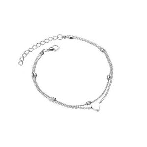 Bracelet De Cheville Argent 925 Avec 6 Disques - Longueur 25cm, Femme