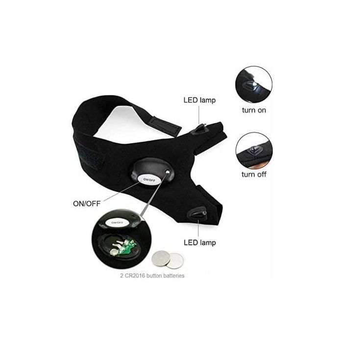 Gants de pêche rechargeables avec lumière étanche - Noir - Homme