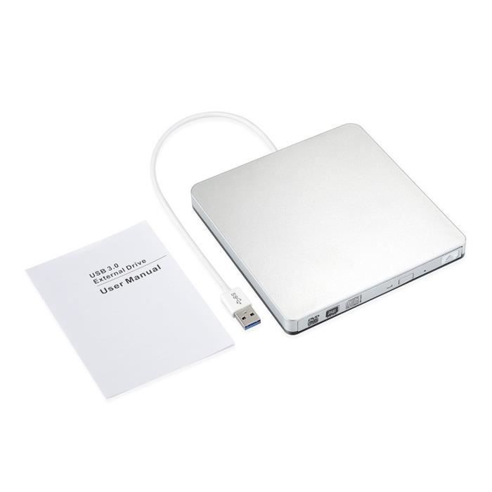 Lecteur/Graveur Patuoxun, Lecteur DVD CD externe utra-slim, Graveur DVD CD  Port USB, lecteur enregistreur DVD compatible avec Apple MacBook, MacBook  Pro, MacBook Air, et d'autres Ordinateurs Portables/ de Bureau. Toutes les  version