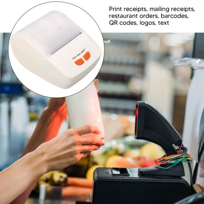 Acheter Imprimante thermique de reçus, Mini-imprimante de factures sans fil  Bluetooth, Compatible avec l'impression de billets de poche, Machi
