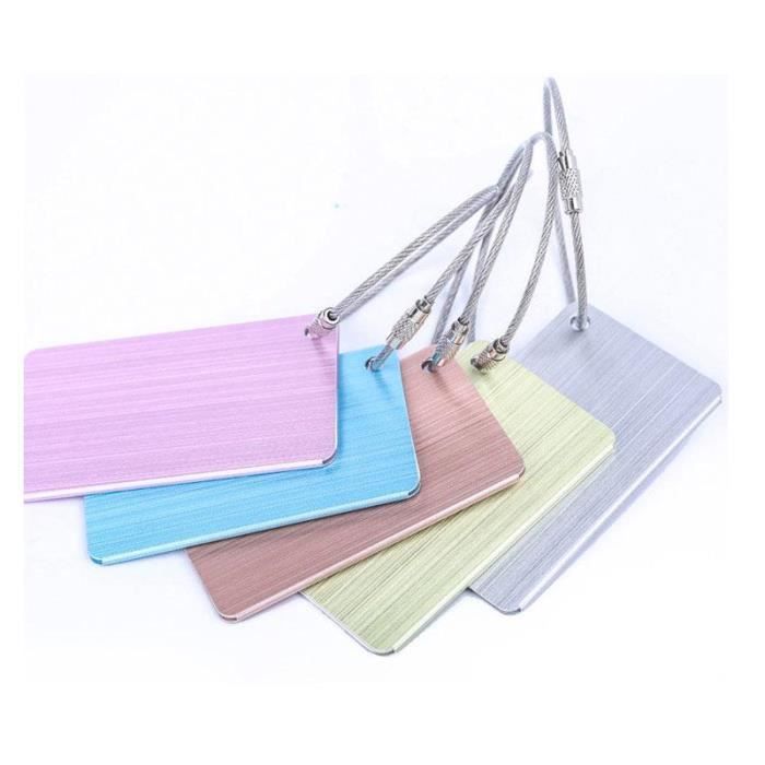 7 Pièces Etiquette Bagage, Bagages Étiquettes En Alliage D'aluminium