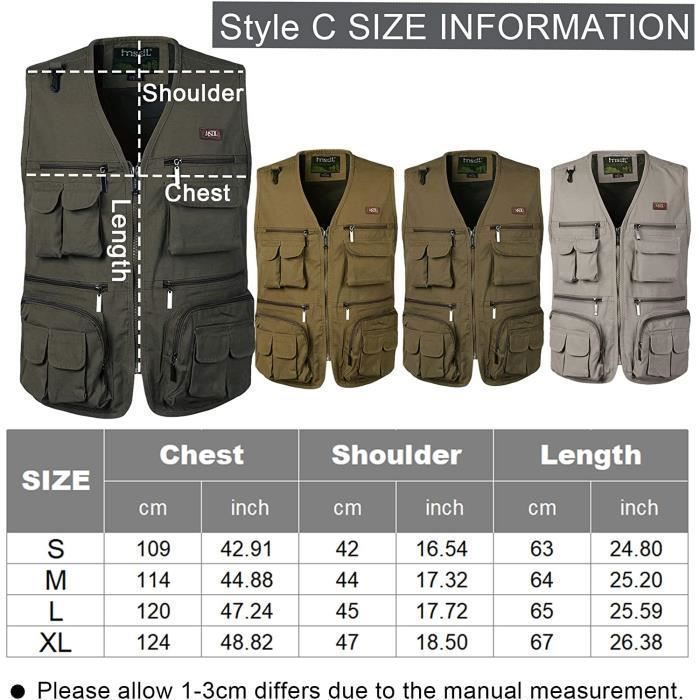 Gilet Militaire Pêche Multi-poches – Séchage Rapide, Respirant, Idéal Plein Air - 7
