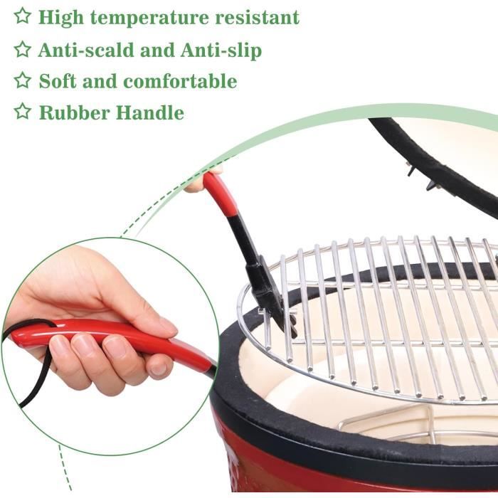 Pince Pour Grille De Barbecue – Support Métal Avec Poignée Amovible, Pratique Et Résistant à La Chaleur