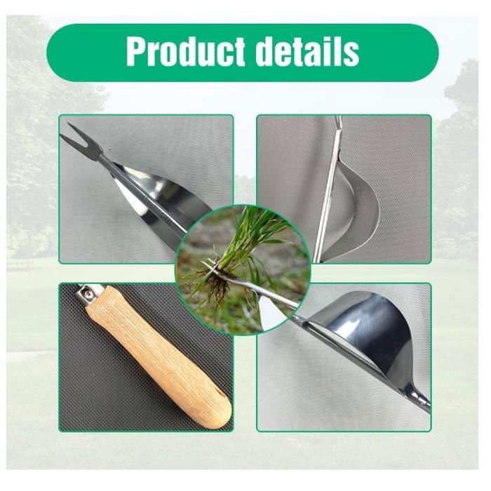 Désherbeur Manuel Acier Inoxydable - Arrache-Racines Portable Pour Jardin, Outil Ergonomique Anti-Rouille