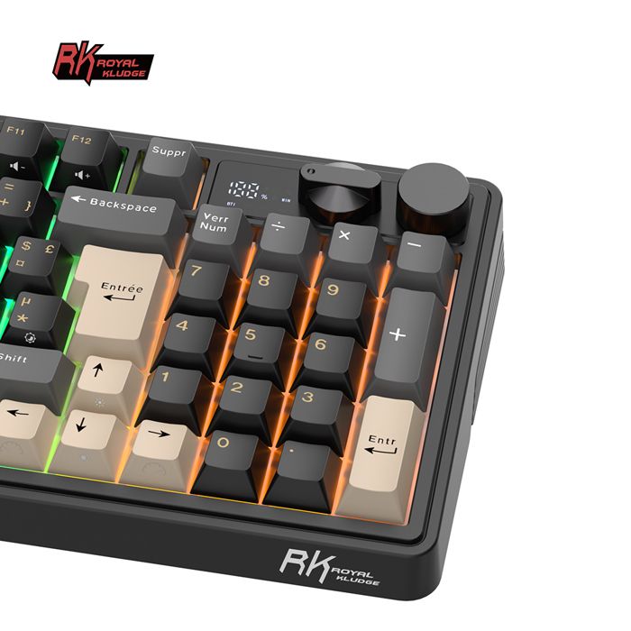 Clavier R3k RK ROYAL KLUDGE M100 Clavier Gamer sans Fil 96% AZERTY Clavier ...
