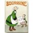 PLAQUE METAL 20X15 CM BECASSINE ET SON AUTOMOBILE